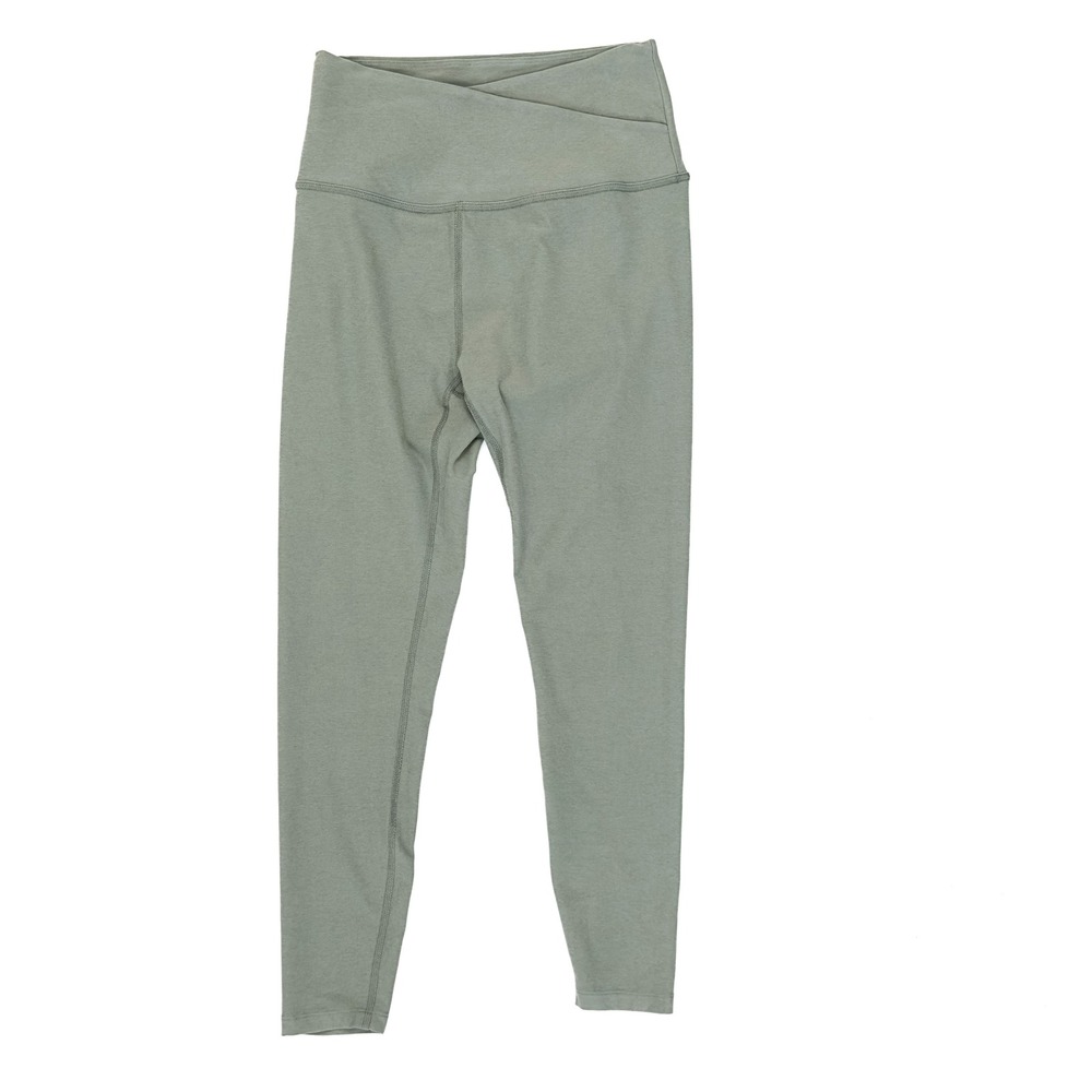 Beyond Yoga Womens Crossover High Waisted Leggings Sage Green Heathered Large